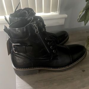 Vostey Men’s motorcycle boots Combat casual dress boot size 10.5